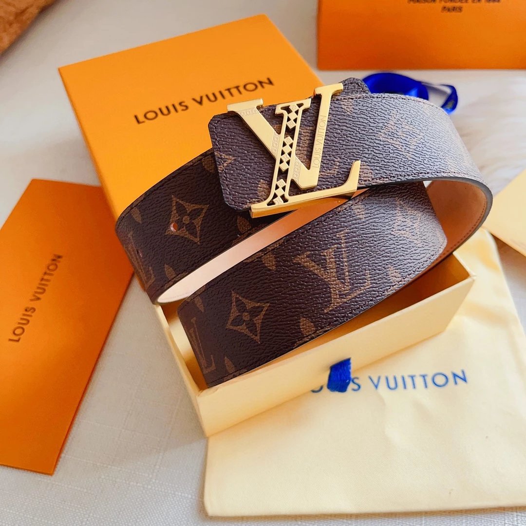 Louis Vuitton Reversible Monogram Canvas Belt with LV Twist Buckle Black / Beige Leather Belt - 7