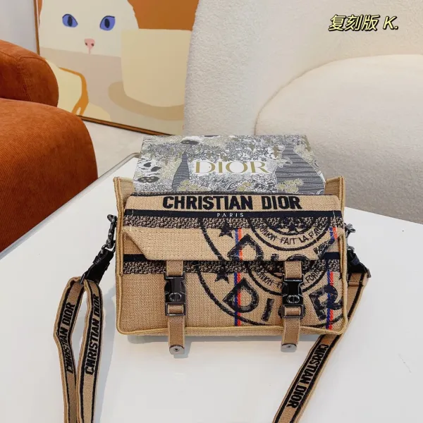 Dior Saddle Bag Light Gray Leather Crossbody Bag - 14