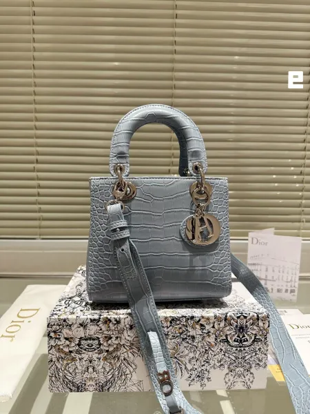 Dior Lady Dior Mini Pink Quilted Leather Handbag - 12
