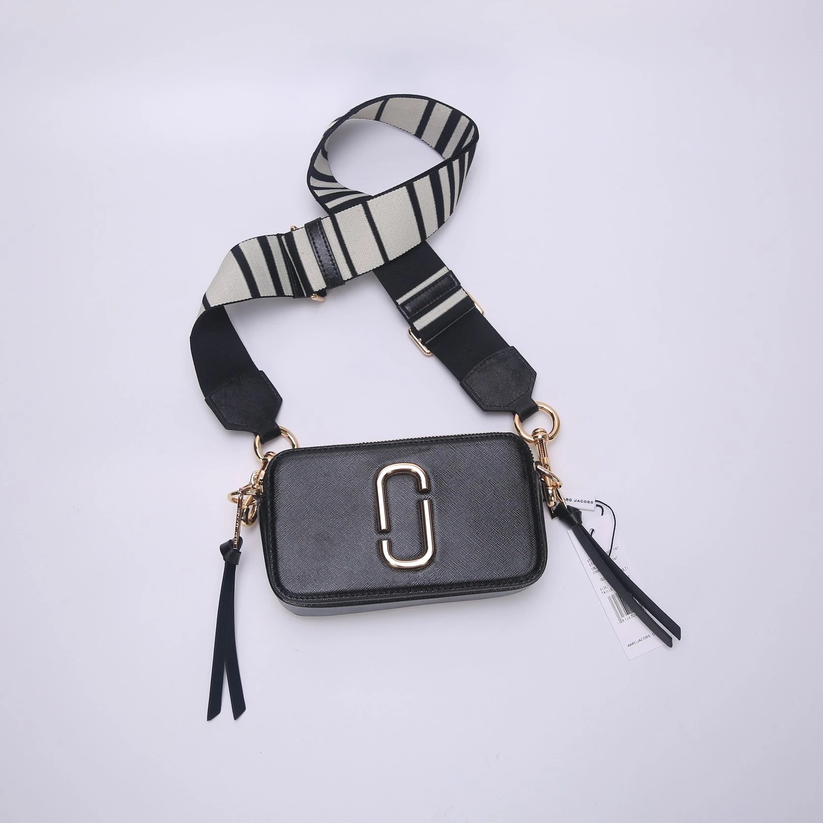 Design Marc Jacobs Snapshot Small Camera Bag Ivory with Geometric Strap Crossbody Bag Crossbody Bags - 6