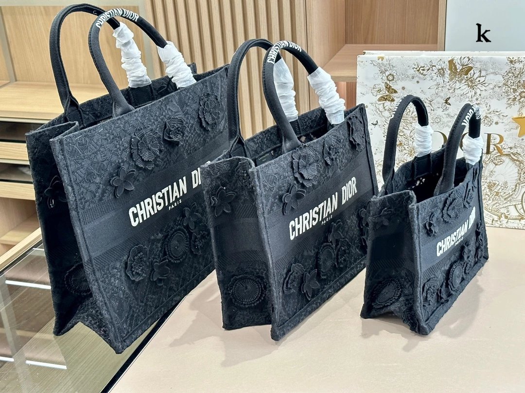 Dior Book Tote Navy Oblique Print Tote Bag with Charm - 4