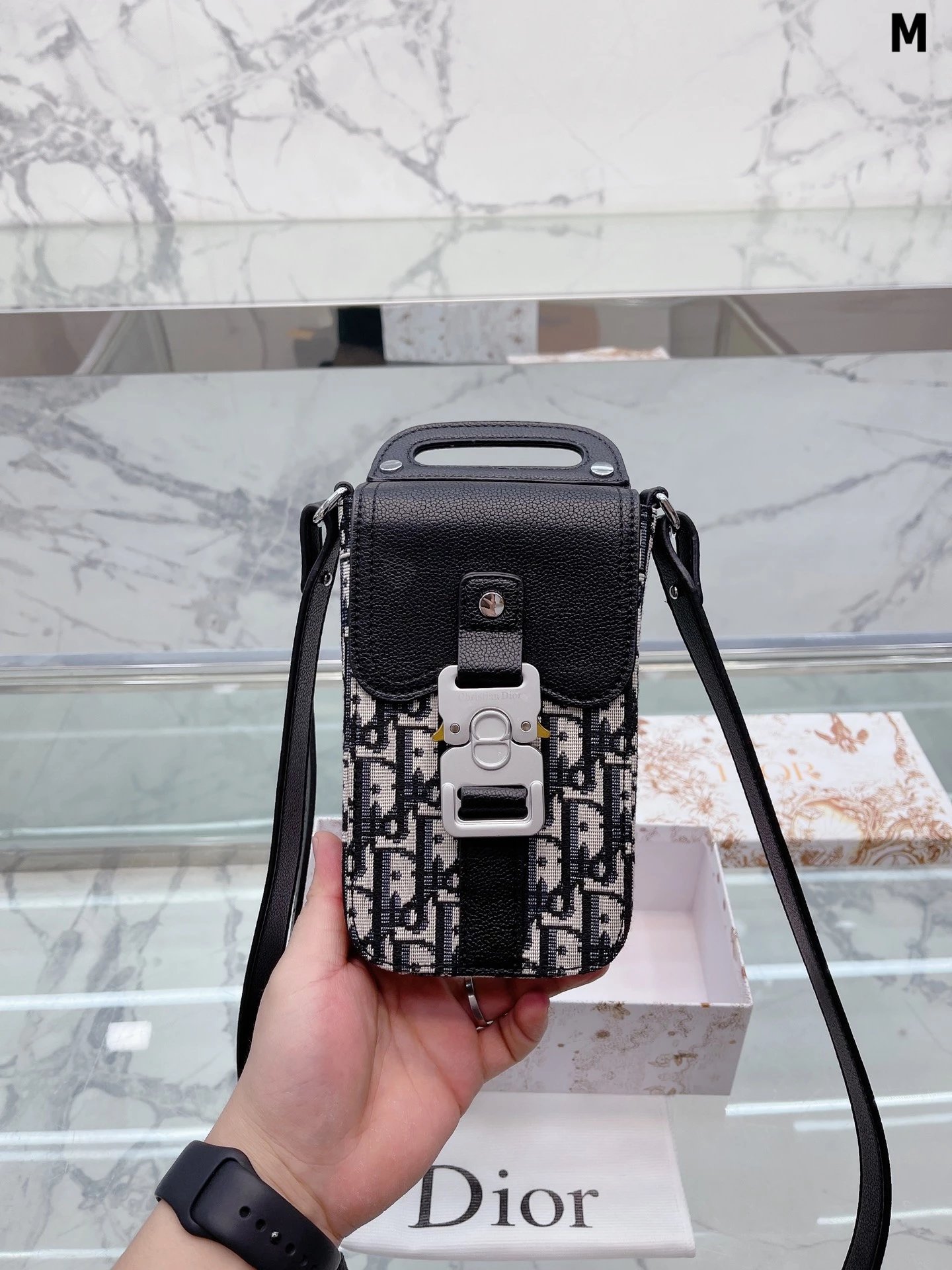 Dior Saddle Bag Multicolor Floral Print Crossbody Bag - 8