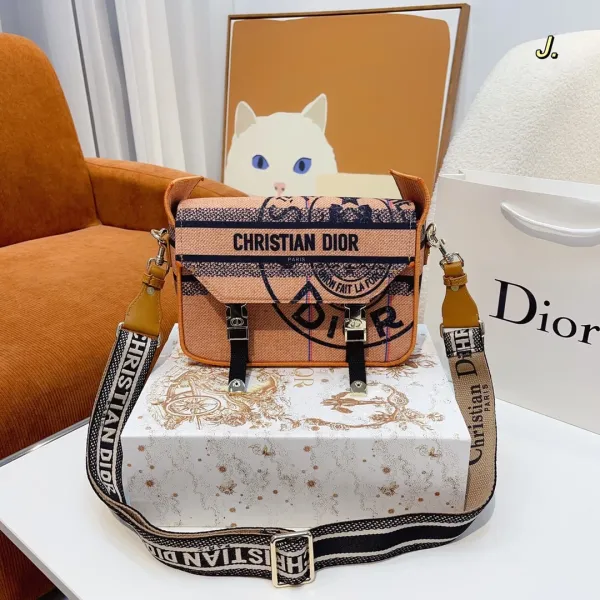 Dior Saddle Bag Light Gray Leather Crossbody Bag - 5