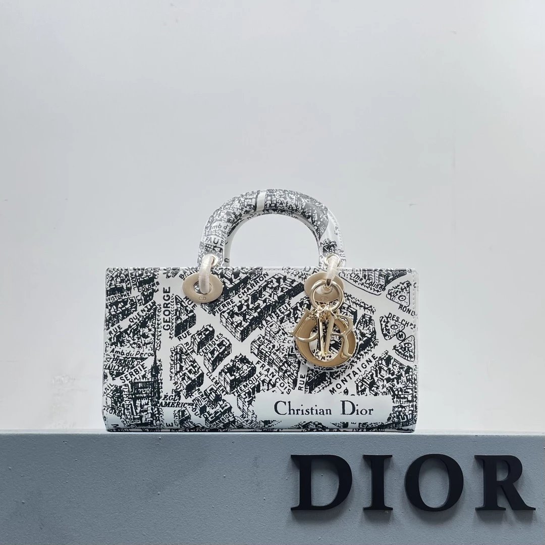 Dior Book Tote Navy Oblique Print Tote Bag with Charm - 15