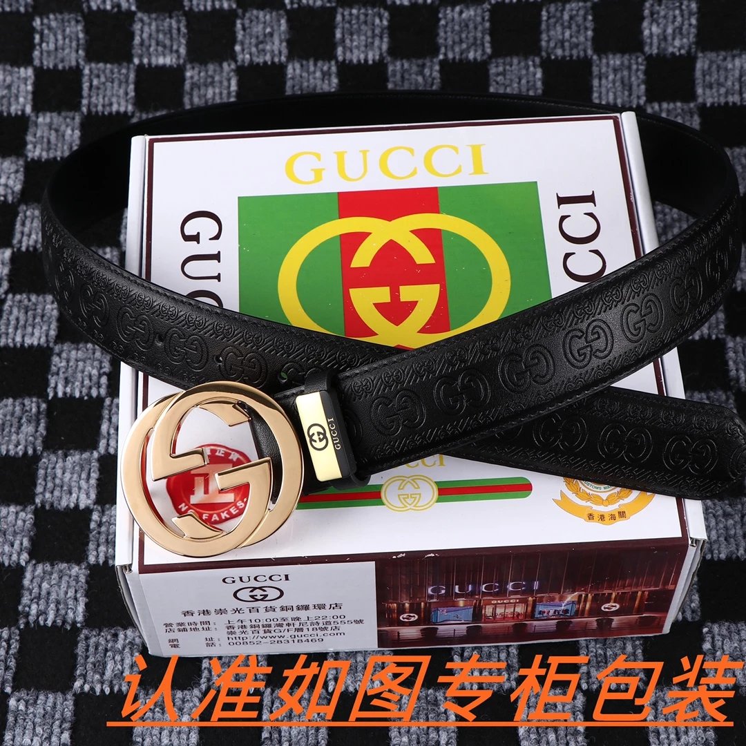 Gucci Tiger Head Buckle Leather Belt Black - 5