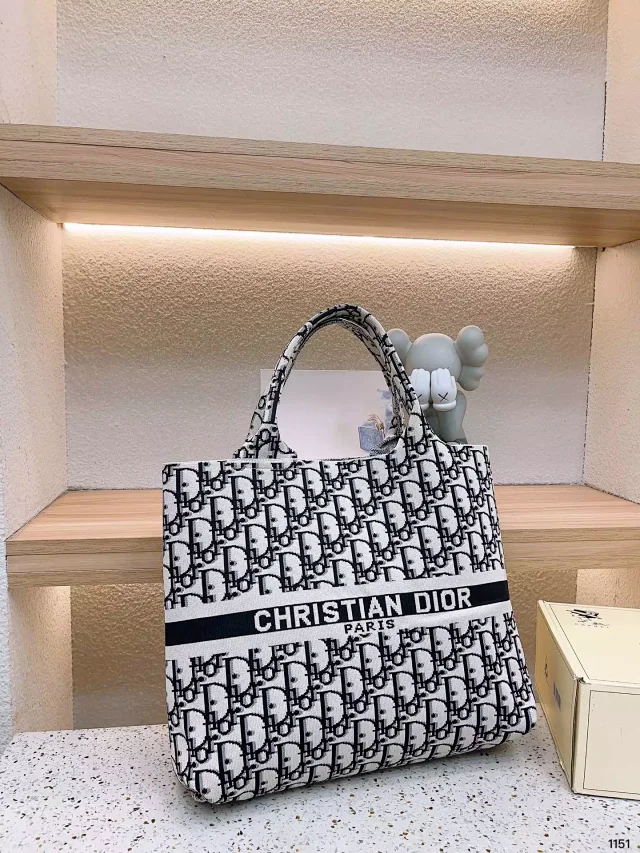 Dior Handbags Embroidered Logo Tote Handbag product detail image 15