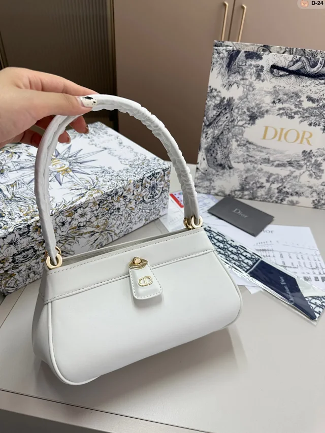 Dior Crossbody Bags Flap bag with gold-tone circular buckle product detail image 12