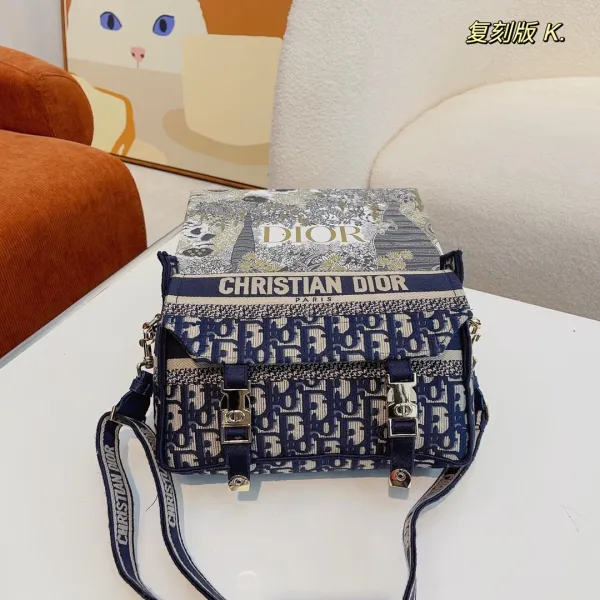 Dior Saddle Bag Light Gray Leather Crossbody Bag - 11