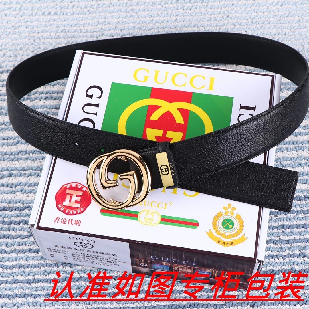 Gucci GG Marmont Web Stripe Belt Black - 5