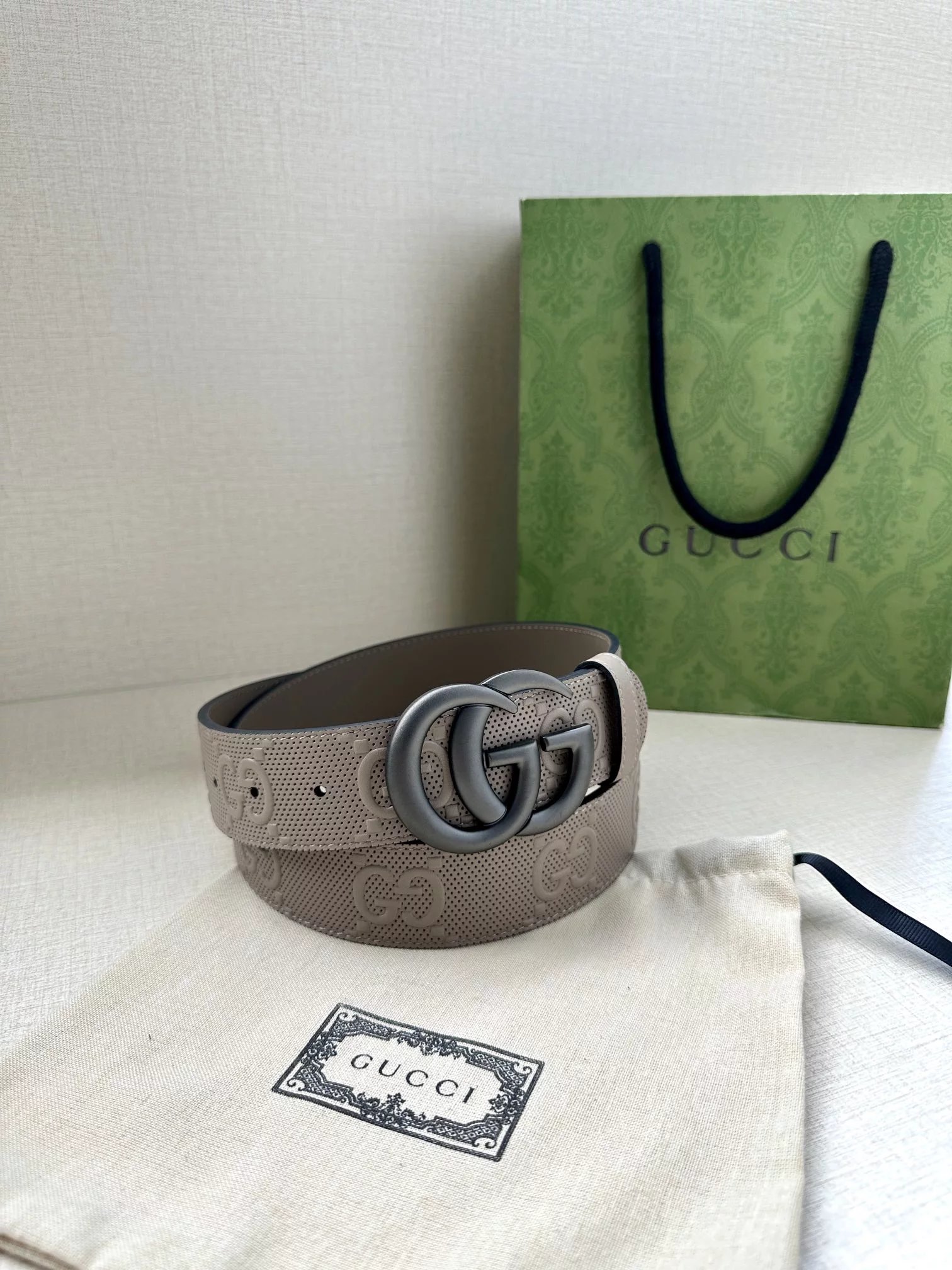 Gucci GG Marmont Web Stripe Belt Black - 3