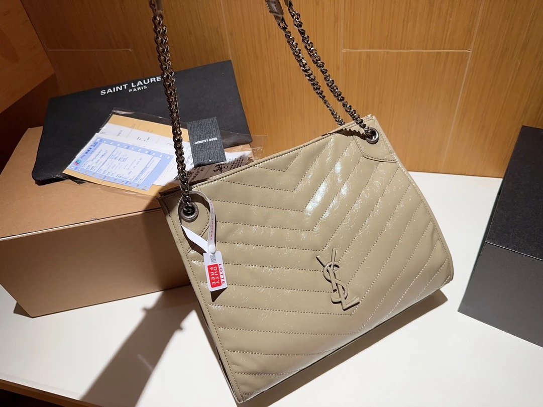 Saint Laurent Loulou Small Quilted Black Leather Chain Shoulder Bag - 7