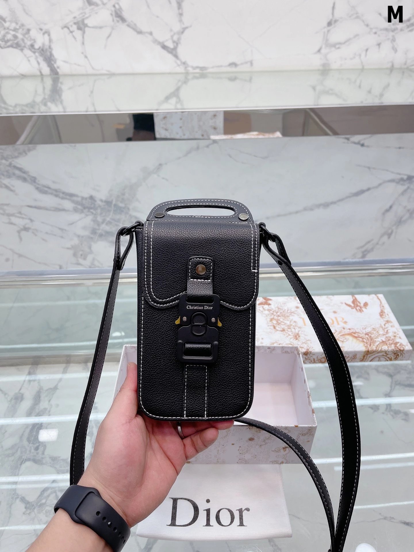 Dior Saddle Bag Multicolor Floral Print Crossbody Bag - 6