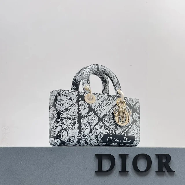 Dior Lady top-handle bag and Caro chain product detail image 1