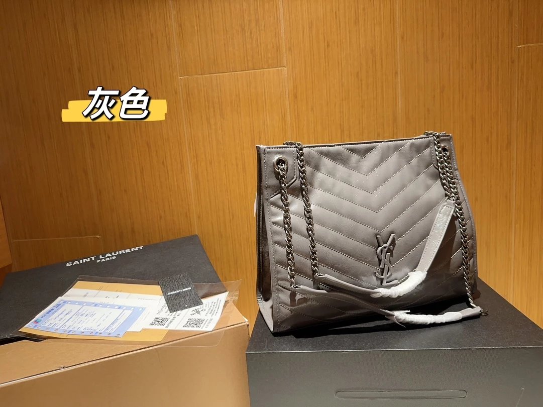 Saint Laurent Loulou Small Quilted Black Leather Chain Shoulder Bag - 5