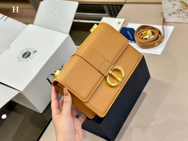 Dior Crossbody Bags Flap bag with gold-tone circular buckle product detail image 2