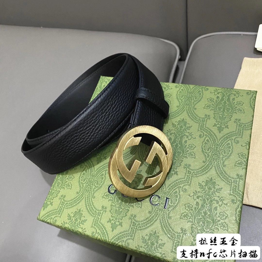 Gucci GG Marmont Web Stripe Belt Black - 9