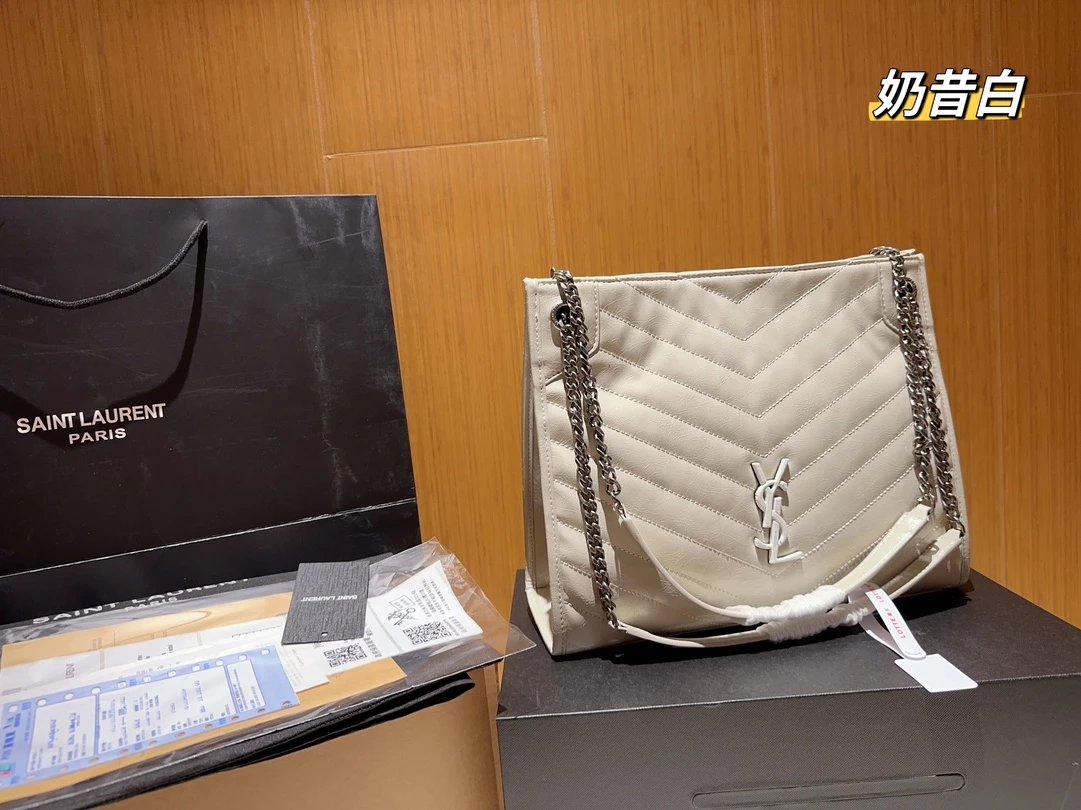 Saint Laurent Loulou Small Quilted Black Leather Chain Shoulder Bag - 6