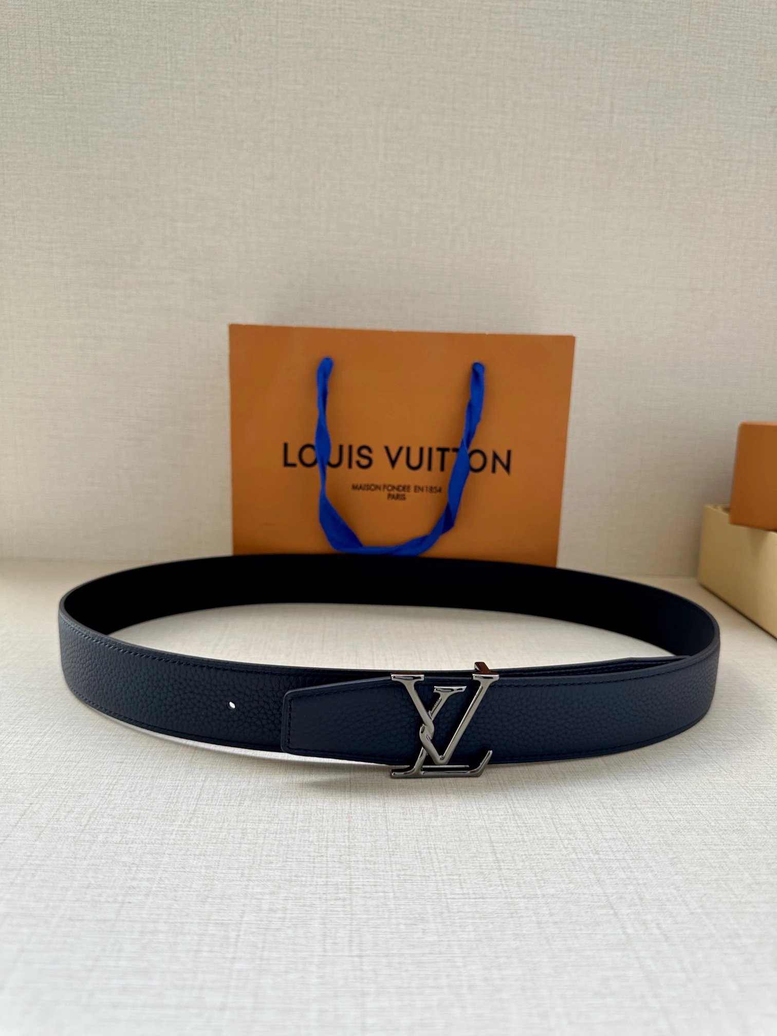 Louis Vuitton LV Initiales Belt Monogram Canvas Brown Leather Belt - 6