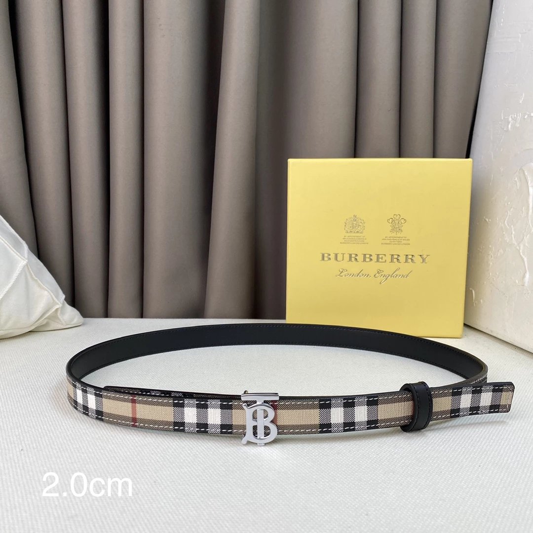 Burberry Monogram Circle Buckle Leather Belt Black - 15