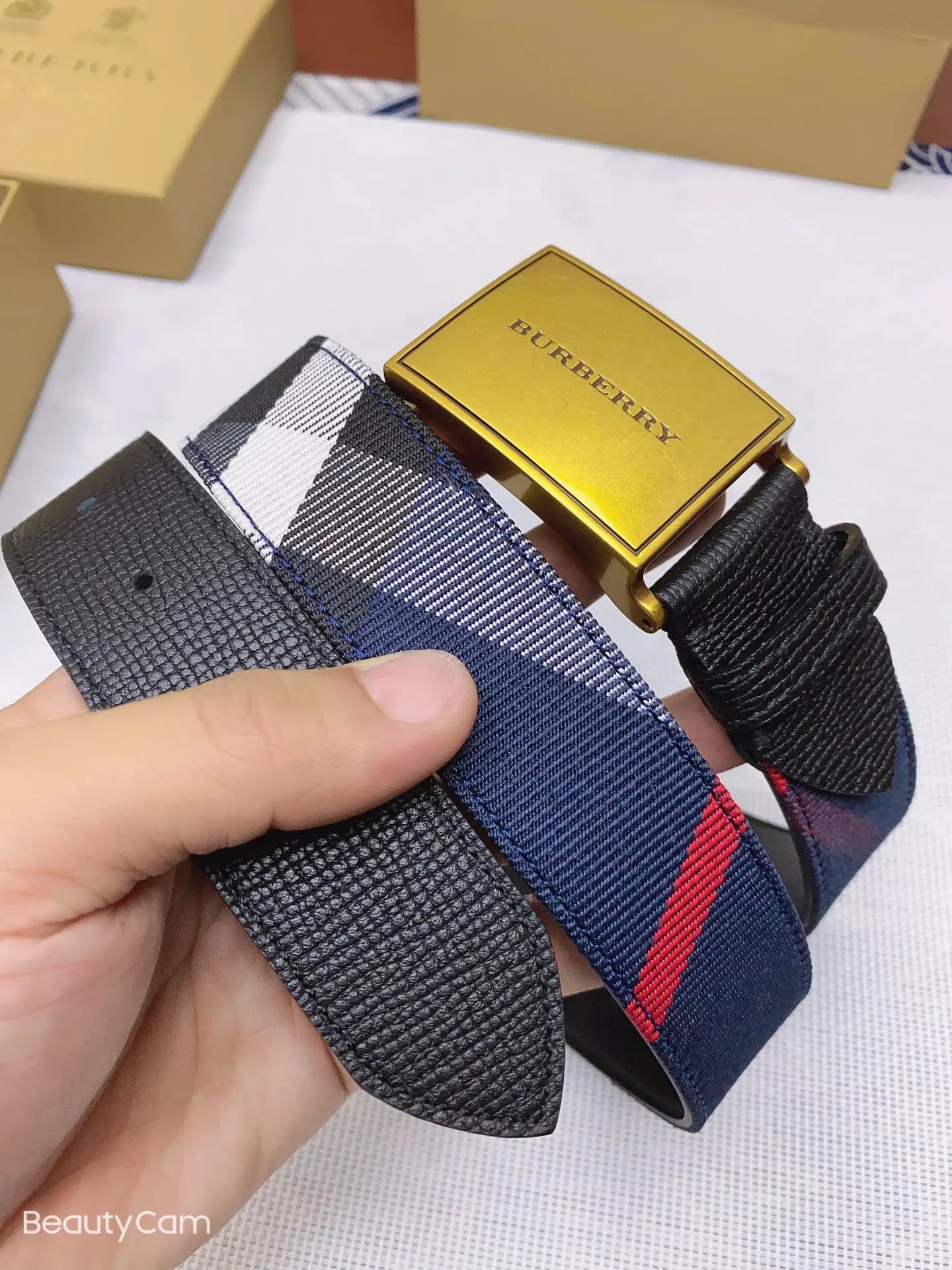 Burberry King Print Leather Belt Black - 12