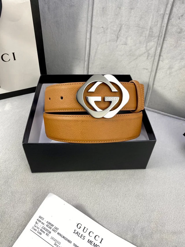 Gucci Belts Interlocking G Buckle Leather Belt product detail image 10