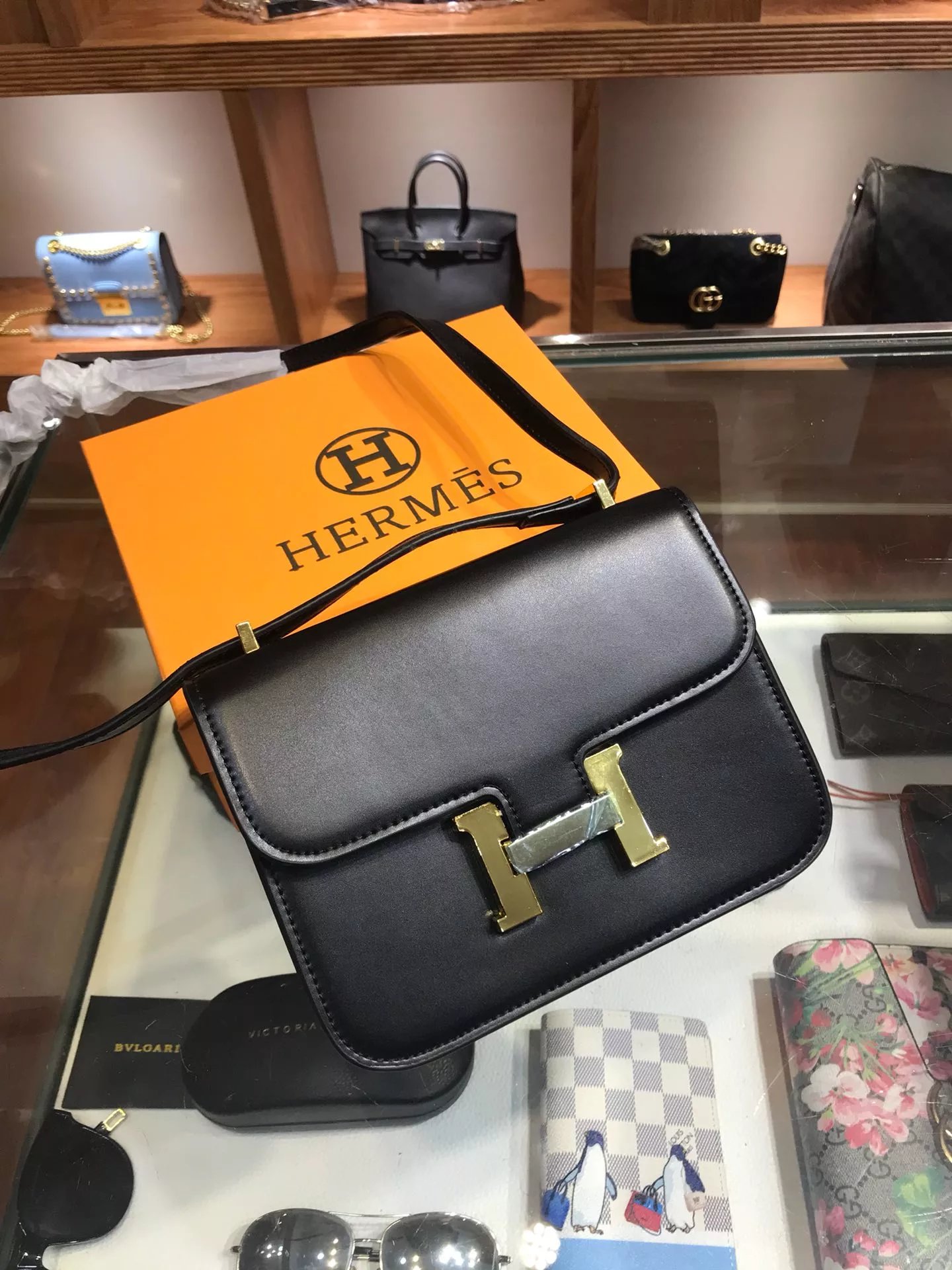 Hermès Kelly Messenter Black Messenger Bag Crossbody Bags - 13