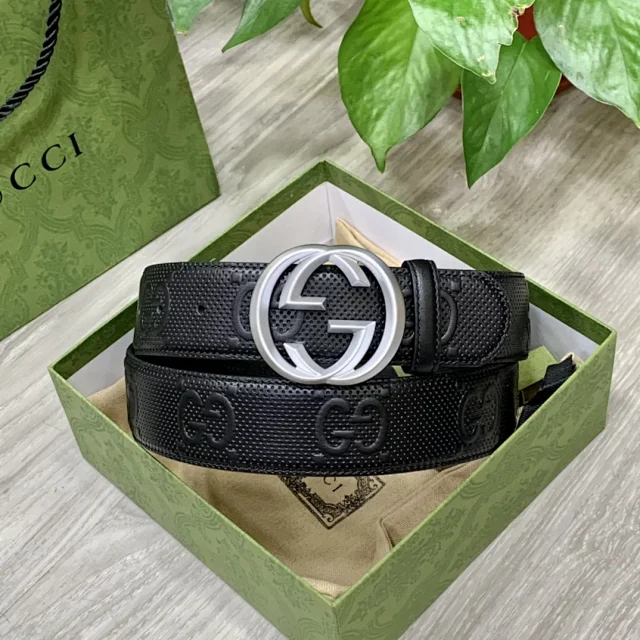 Gucci Belts Interlocking G Buckle Leather Belt product detail image 7
