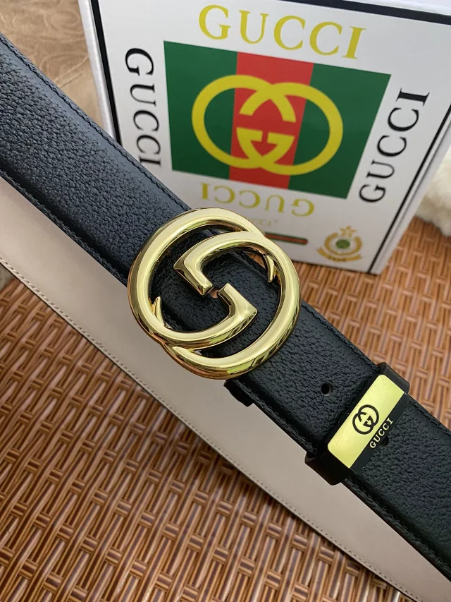 Gucci Belts Interlocking G Buckle Leather Belt product detail image 12