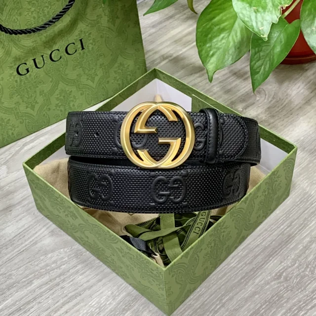 Gucci Belts Interlocking G Buckle Leather Belt product detail image 8