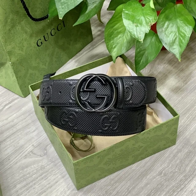Gucci Belts Interlocking G Buckle Leather Belt product detail image 9