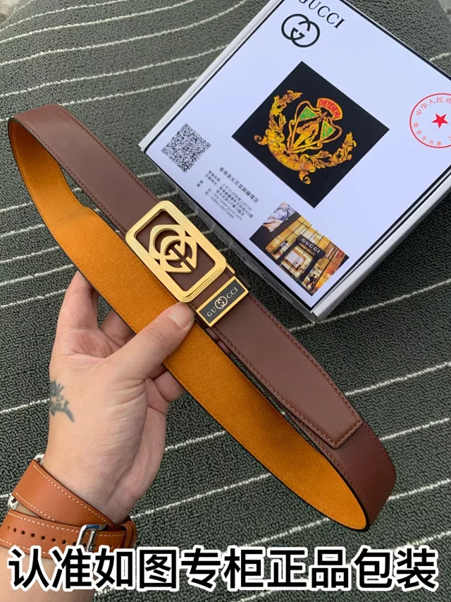 Gucci Belts Interlocking G Buckle Leather Belt product detail image 2