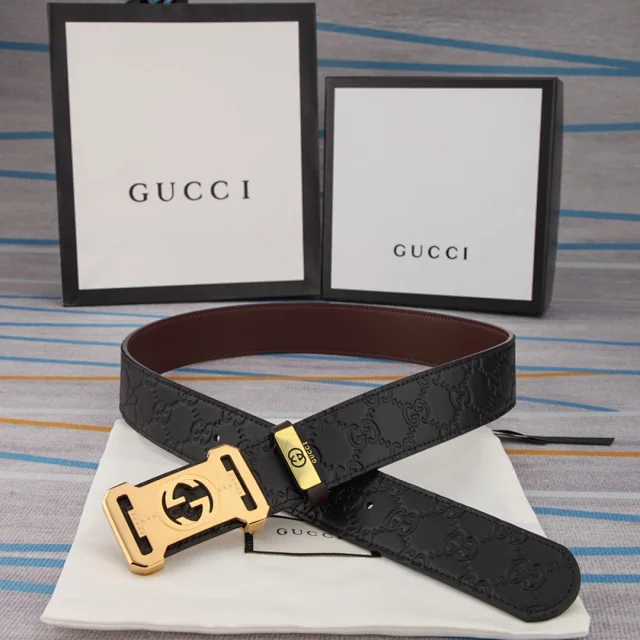 Gucci Belts Interlocking G Buckle Leather Belt product detail image 14
