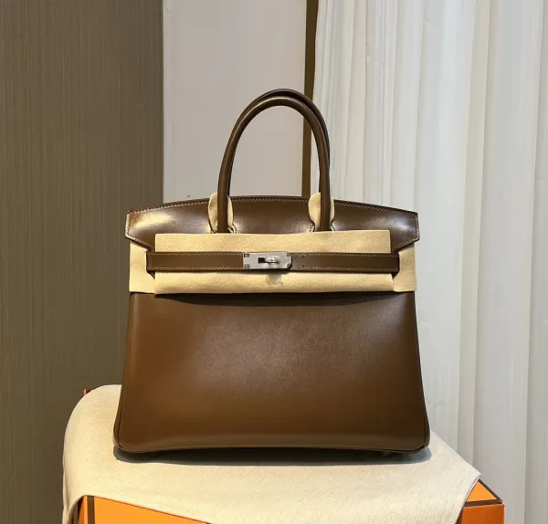 Hermès Birkin 30cm Chocolate Togo Leather Handbag with Palladium Hardware - 1