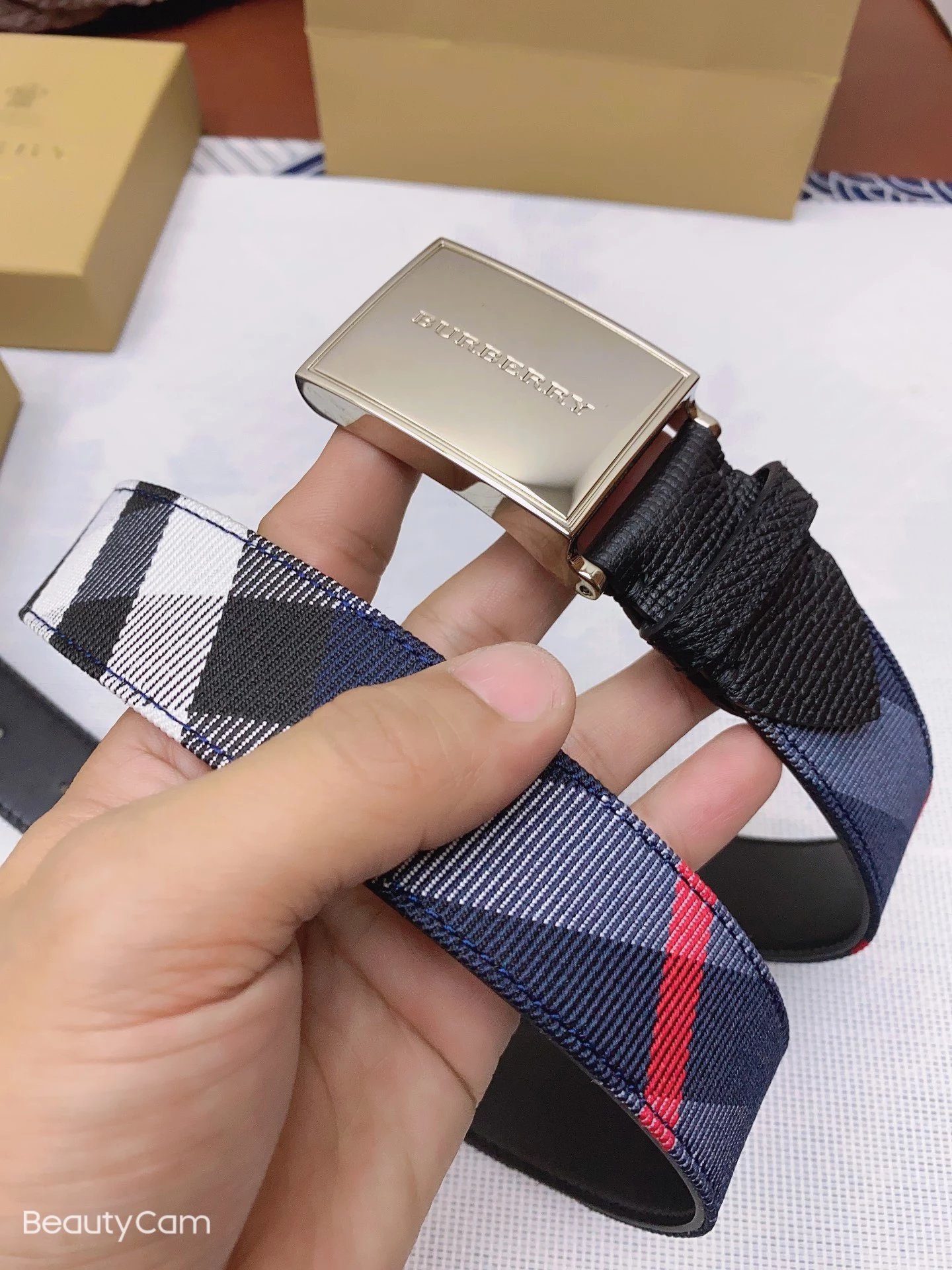 Burberry King Print Leather Belt Black - 11