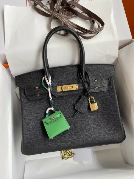Hermès Birkin 30cm Chocolate Togo Leather Handbag with Palladium Hardware - 14
