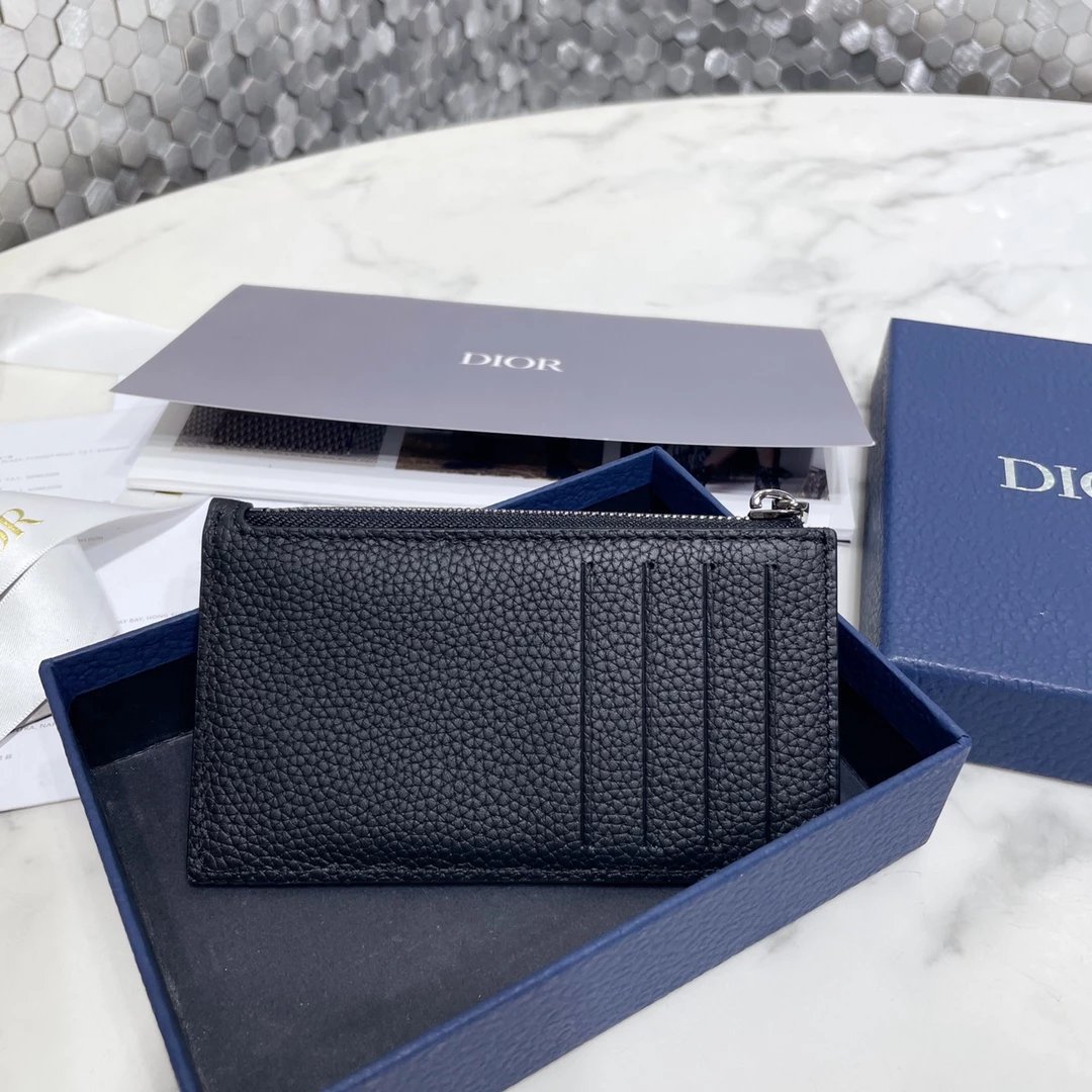 Dior Caro Clutch Black Quilted Leather Wristlet Clutches - 10