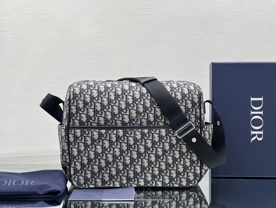 Dior Saddle Bag Oblique Print Multicolor Crossbody Bag - 14