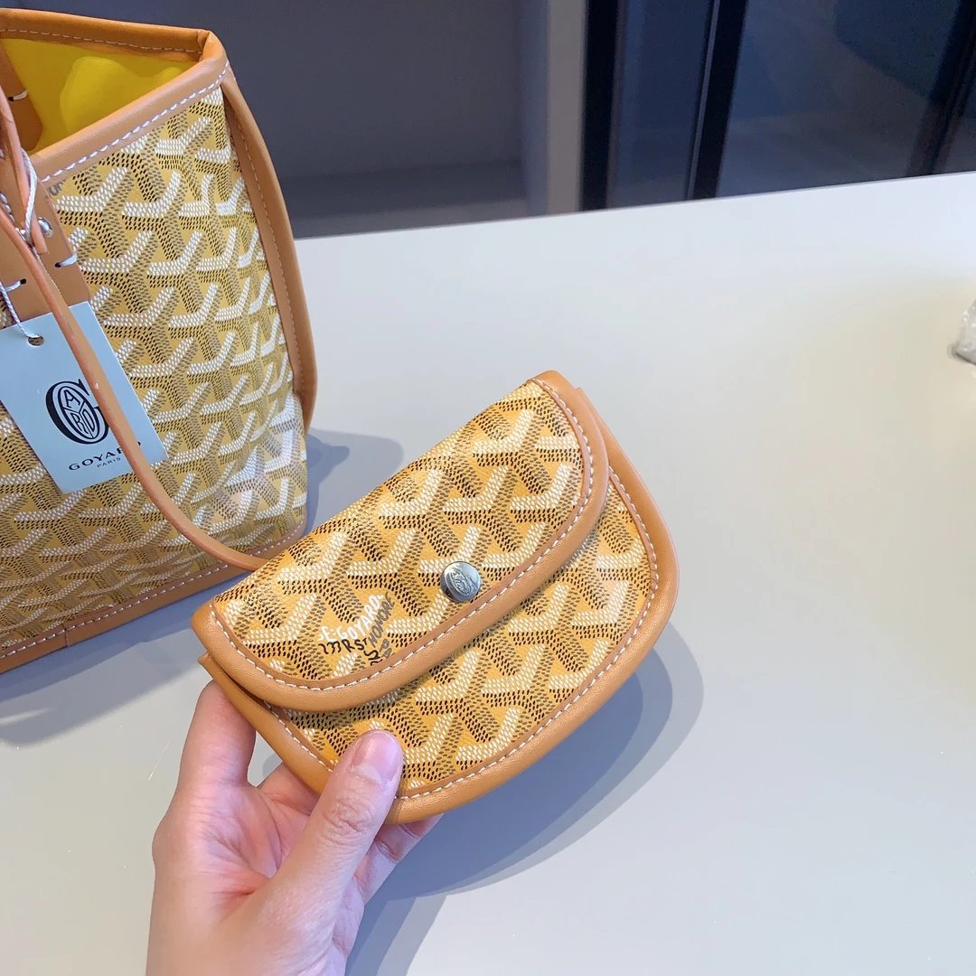 Goyard Saint Louis Tote Blue Monogram Handbag Set Tote Bag - 11