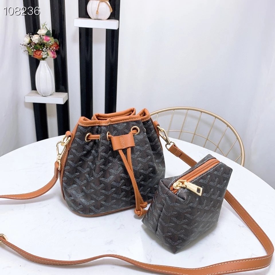 Goyard Saint Louis Mini Bucket Bag Green Canvas - 14