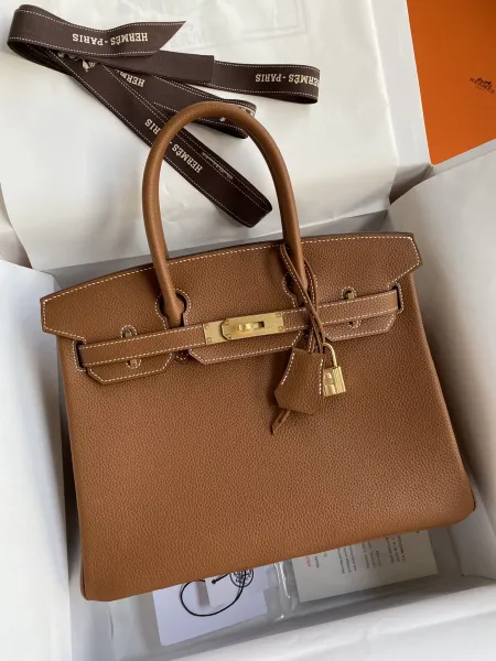 Hermès Birkin 30cm Chocolate Togo Leather Handbag with Palladium Hardware - 15