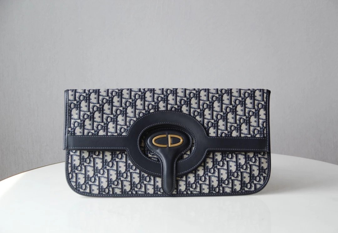 Dior Caro Clutch Black Quilted Leather Wristlet Clutches - 14