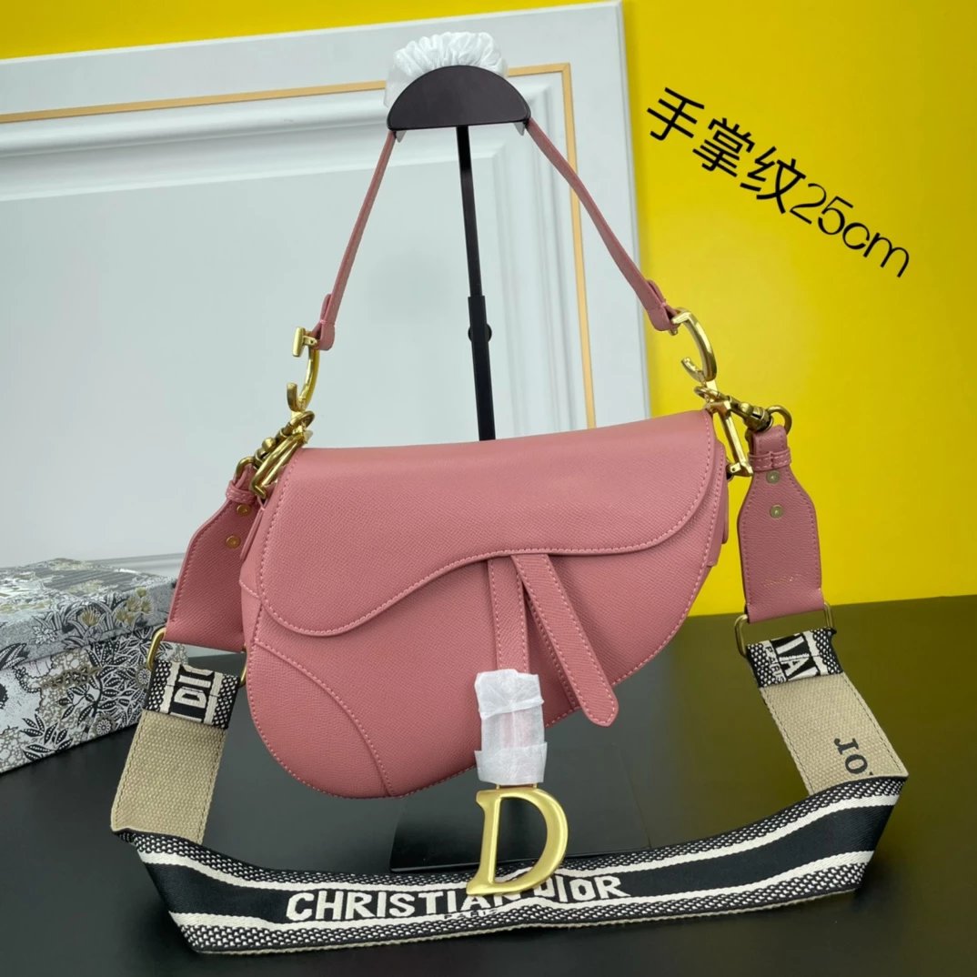 Dior Saddle Bag Mint Green Leather with Oblique Strap Crossbody Bag - 14