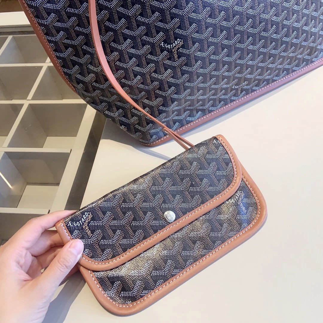 Goyard Saint Louis Tote Blue Monogram Handbag Set Tote Bag - 7