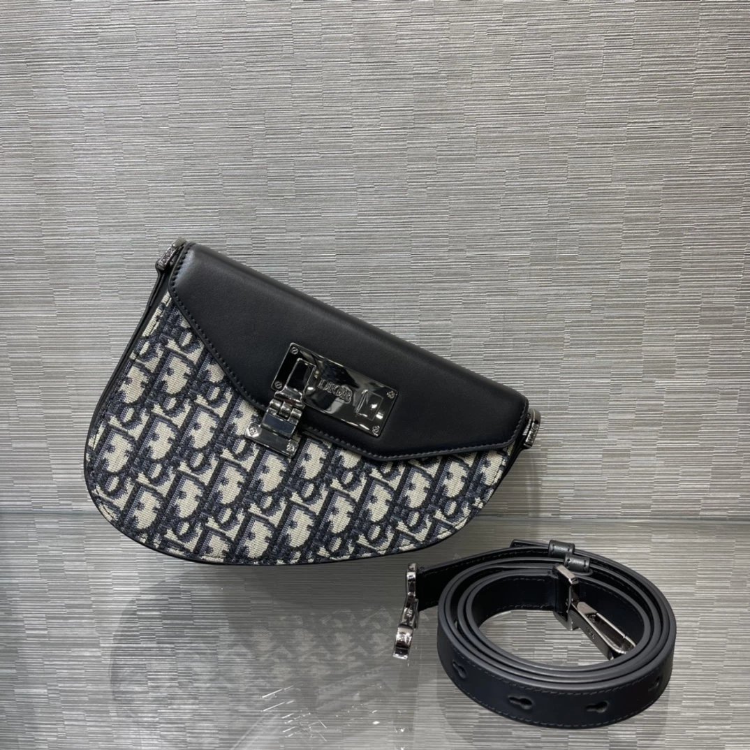 Dior Saddle Bag Oblique Print Multicolor Crossbody Bag - 2