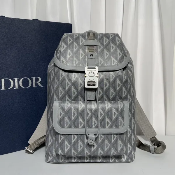 Dior Book Tote Oblique Silver-White Mini Backpack - 9