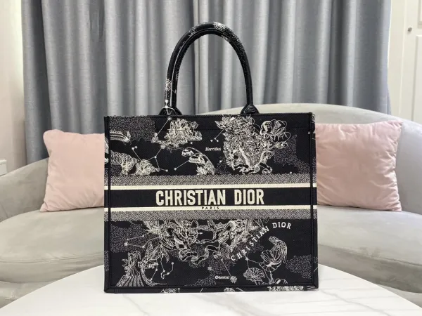 Dior Book Tote René Moutard Floral Print White Handbag Tote Bag - 13