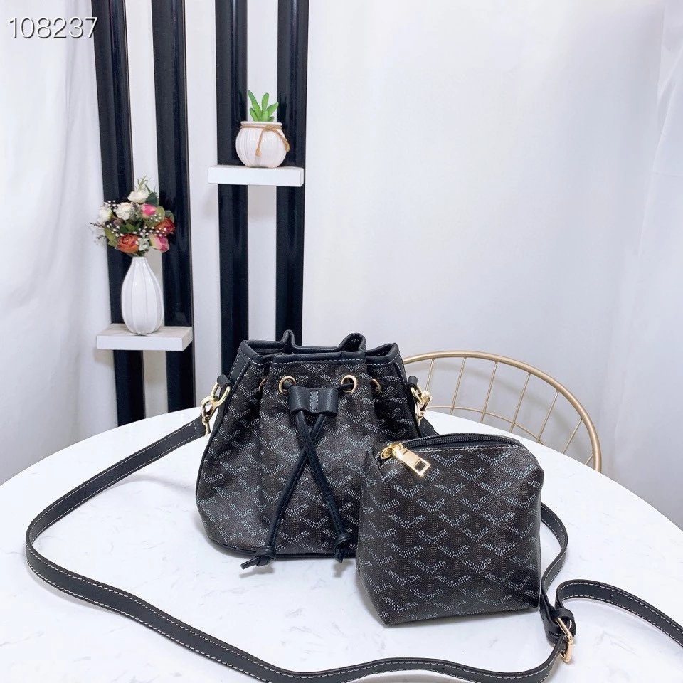 Goyard Saint Louis Mini Bucket Bag Green Canvas - 11