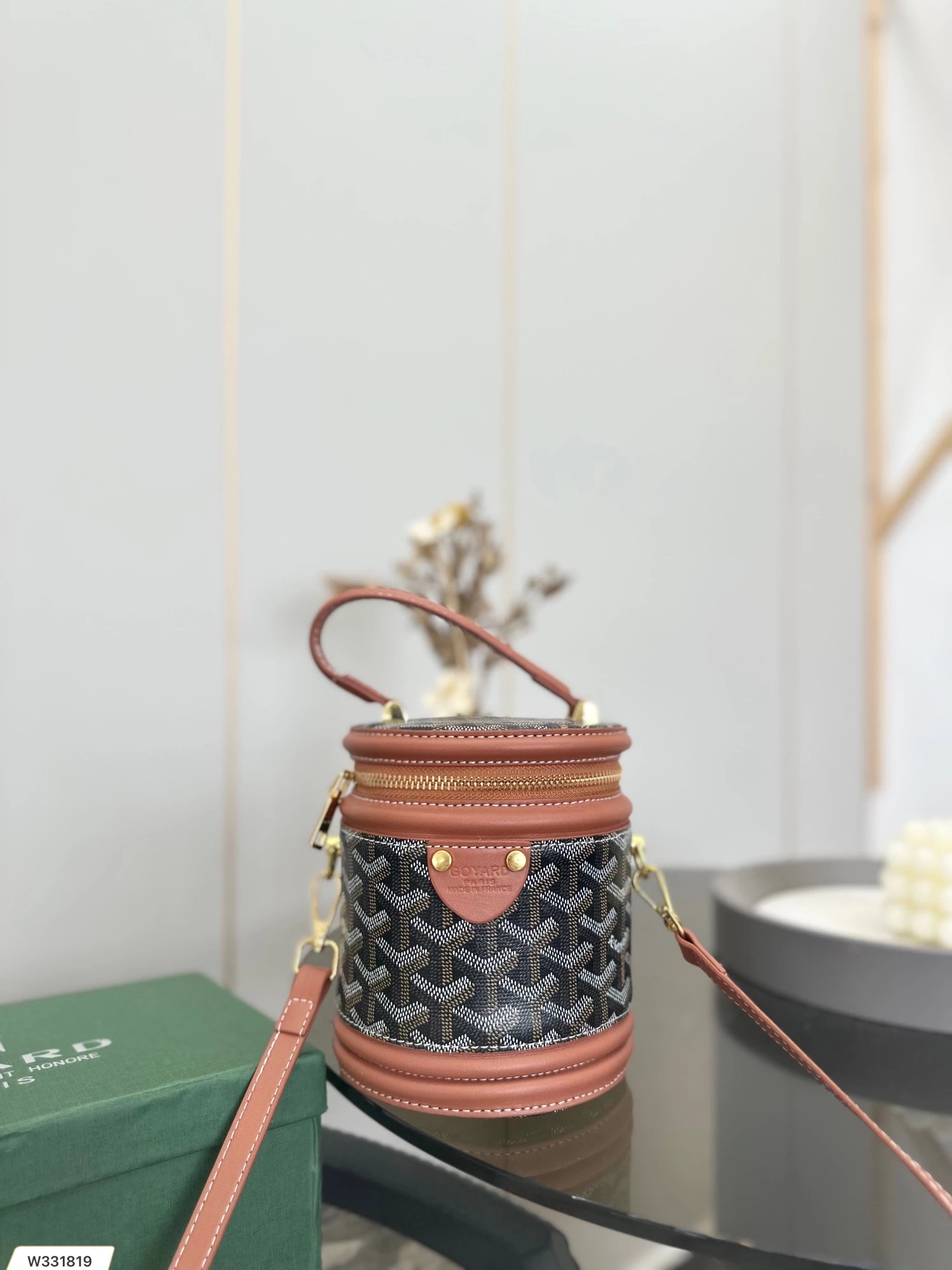 Goyard Saint-Louis Mini Bucket Bag Black and Gray Monogram Canvas Handbag - 3
