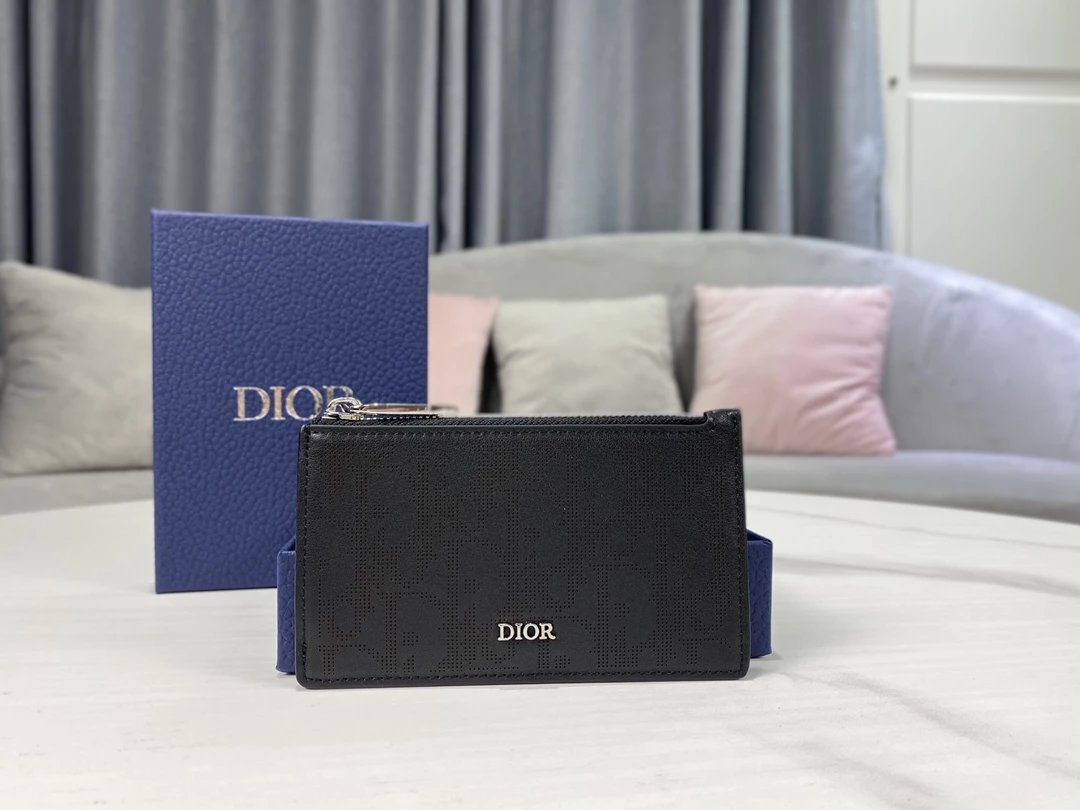 Dior Caro Clutch Black Quilted Leather Wristlet Clutches - 2