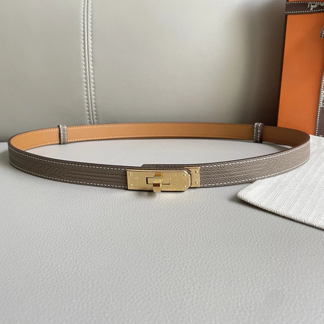 Hermès Kelly Belt Tan Epsom Leather Gold Hardware Belt - 9